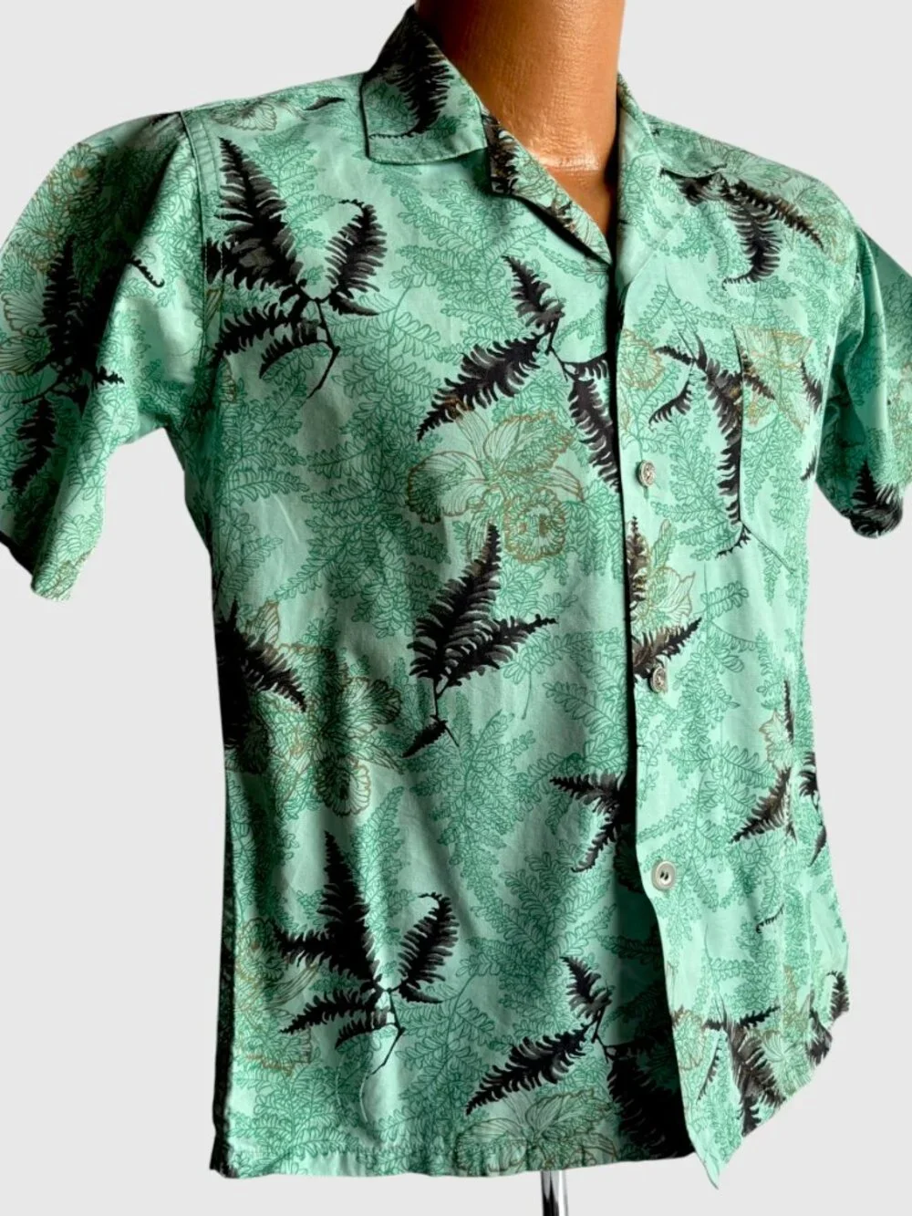 Vintage Boy's Cotton Floral Hawaiian Shirt